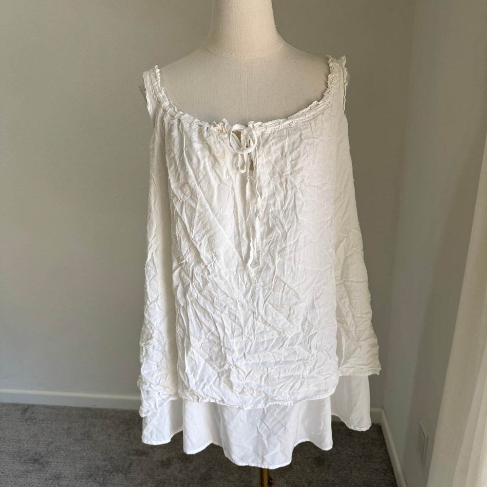 Isabelle's Cabinet White Tunic Dress‎ Coquette Cottagecore Fairy Peasant Small